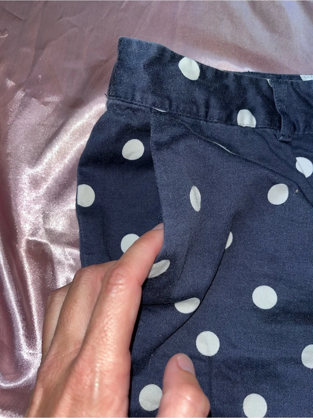 Michael Kors Navy Blue Polka Dot Women's Shorts